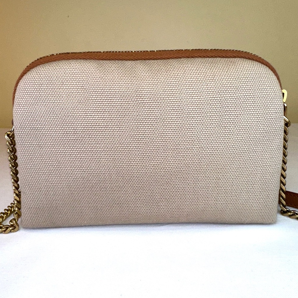 Saint Laurent NWT Gaby mini camera bag beige canvas tan leather Box dustbag COA - Picture 7 of 14